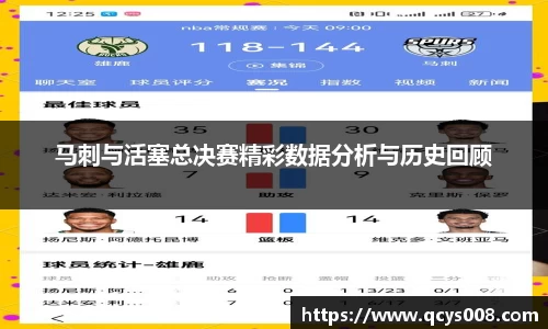 马刺与活塞总决赛精彩数据分析与历史回顾